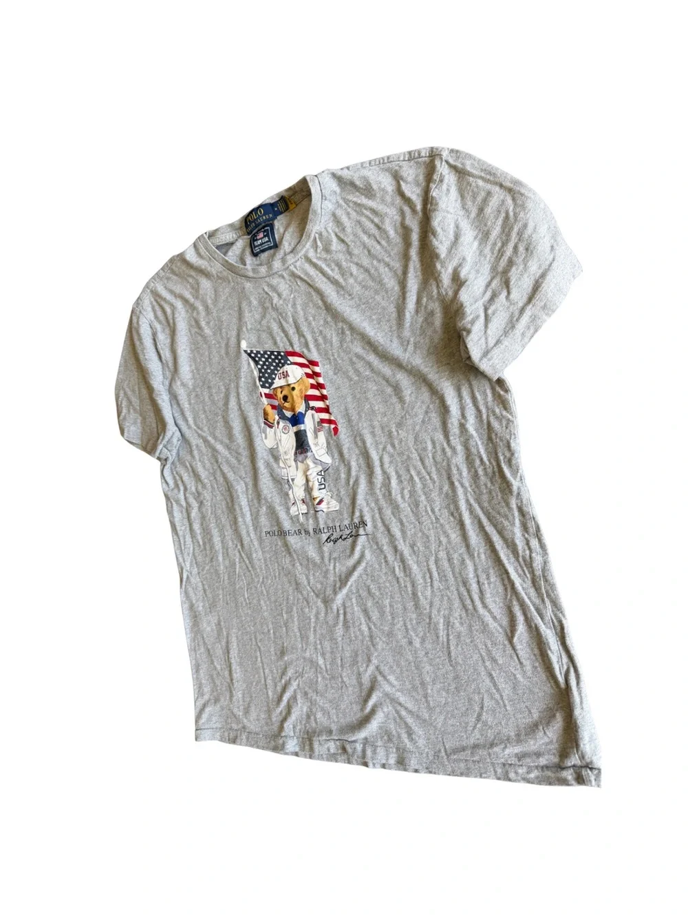 Polo Ralph Lauren Team USA Tokyo Olympics 2020 Polo Bear T Shirt M Americana